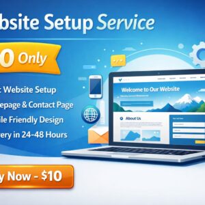 Website Setup Service $10 banner